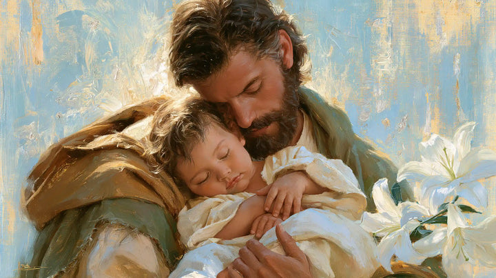 Saint Joseph with the Child Jesus – Impressionist · Landscape no. 9