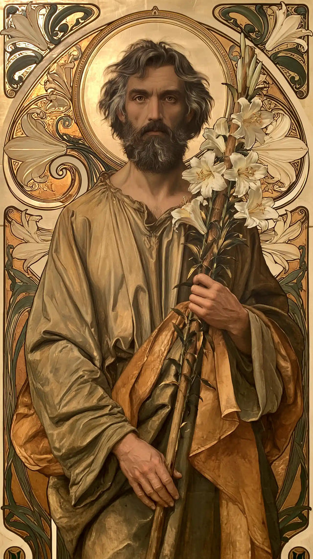 Saint Joseph – Sacred Art Nouveau · Portrait no. 2