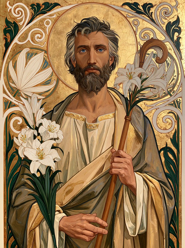 Saint Joseph – Sacred Art Nouveau · Portrait no. 5