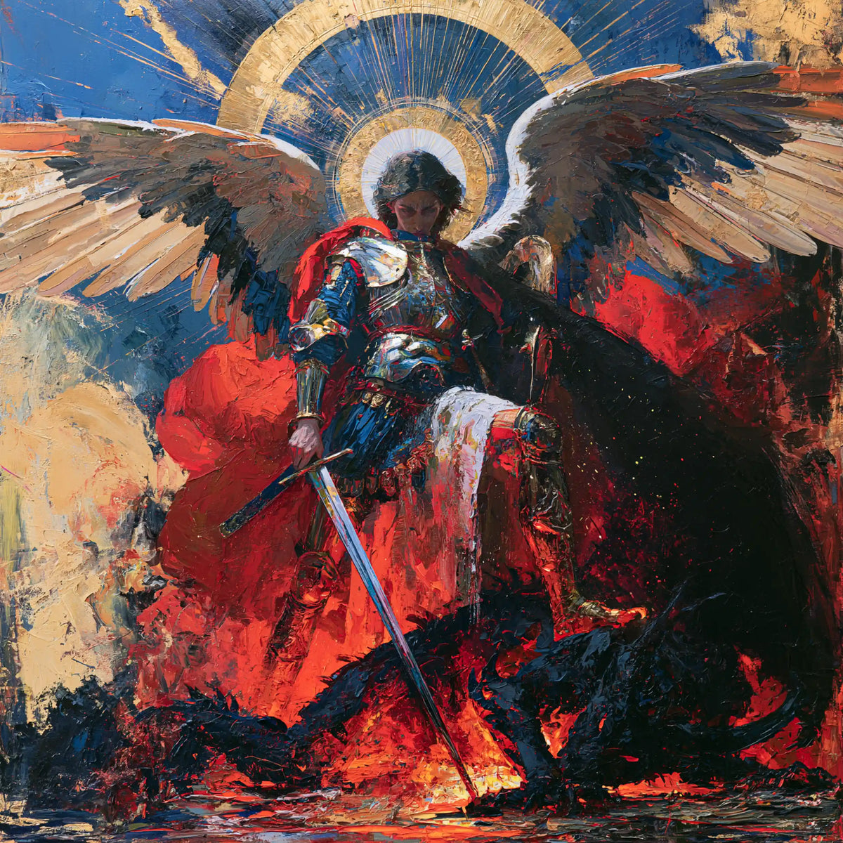 Saint Michael the Archangel – Expressionist · Square no. 4
