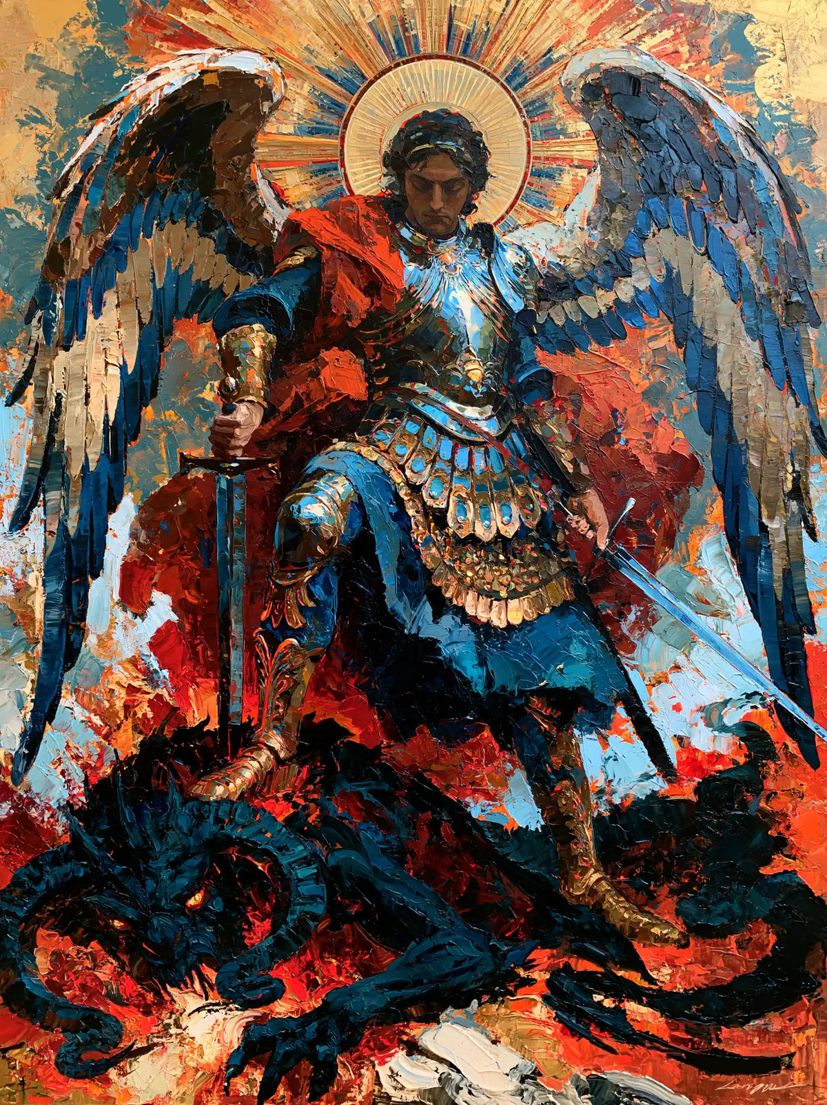 Saint Michael the Archangel – Expressionist · Portrait no. 12