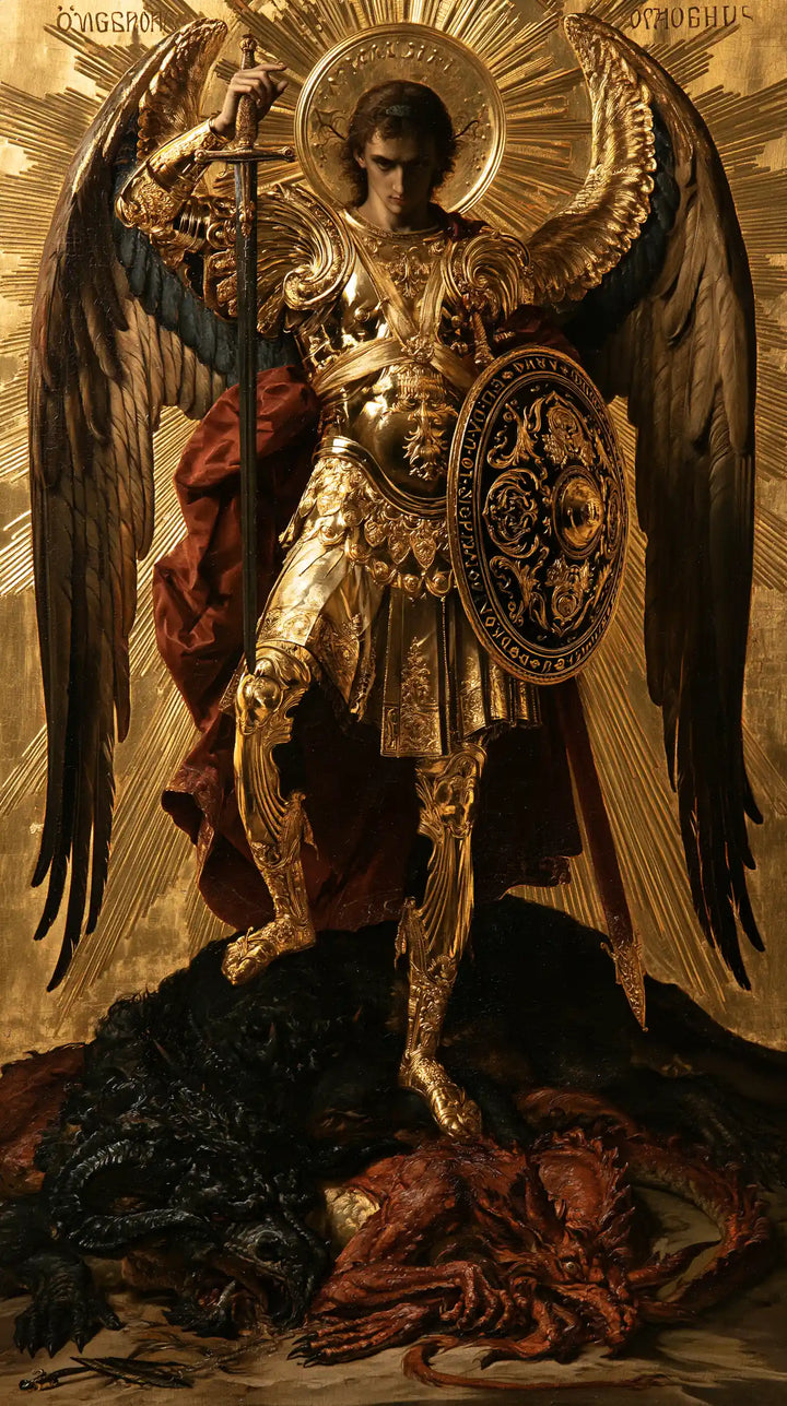 Saint Michael the Archangel – Sacred Gold · Portrait no. 4