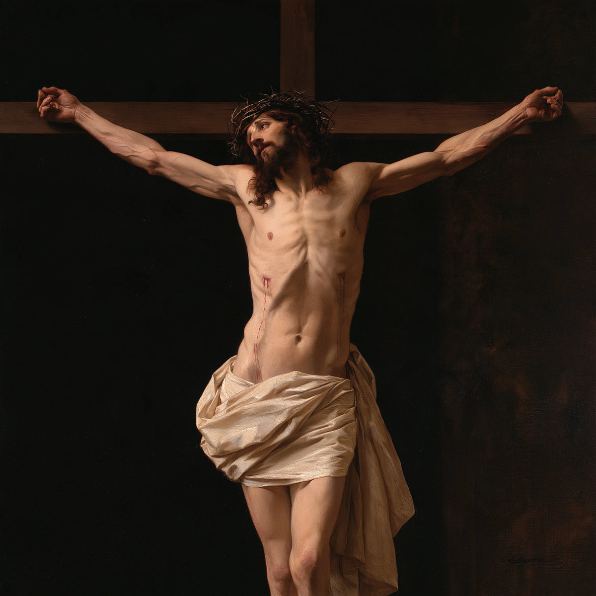The Crucifixion – Amber-Lit Vigil at Calvary