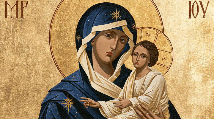 Virgin Mary and Child Jesus - Contemporary Byzantine · Landscape n° 13