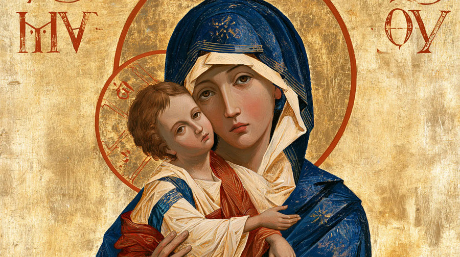 Virgin Mary and Child Jesus - Contemporary Byzantine · Landscape n° 15