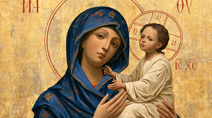 Virgin Mary and Child Jesus - Contemporary Byzantine · Landscape n° 17