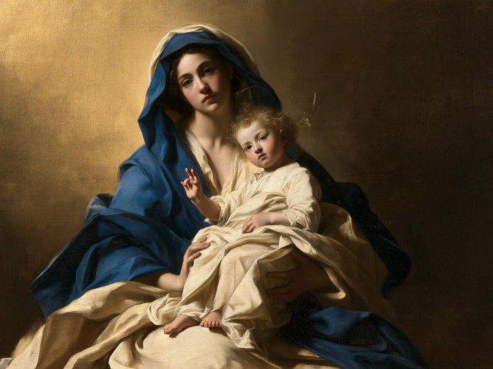 The Virgin and Child — Royal Rest with Ivory Borders