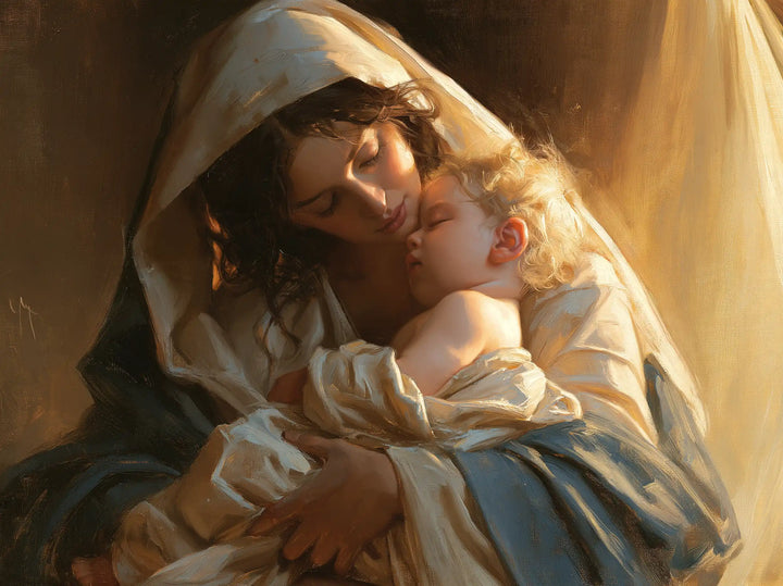 The Virgin and Child — The Kissed Cheek Beside the Pale Drape