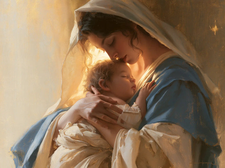 Virgin Mary and Child Jesus - Mary Embracing the Child Jesus · Landscape n° 7