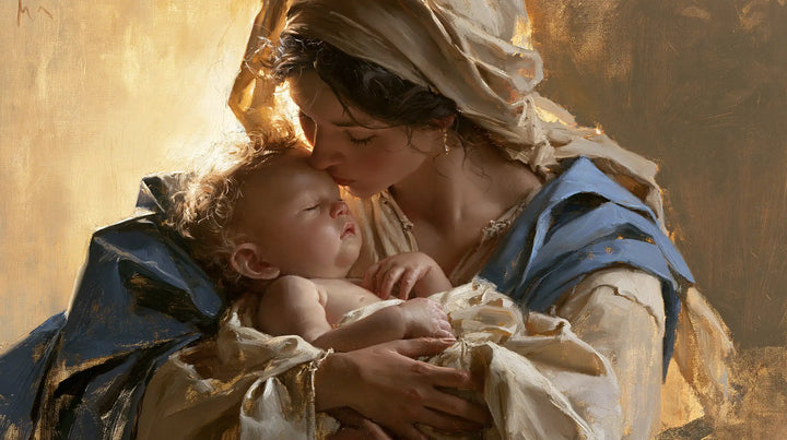 The Virgin and Child — The Kissed Brow in Linen’s Radiance