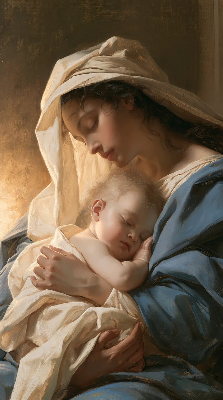 The Virgin and Child — The Sleeper Against Her Heart’s Folds