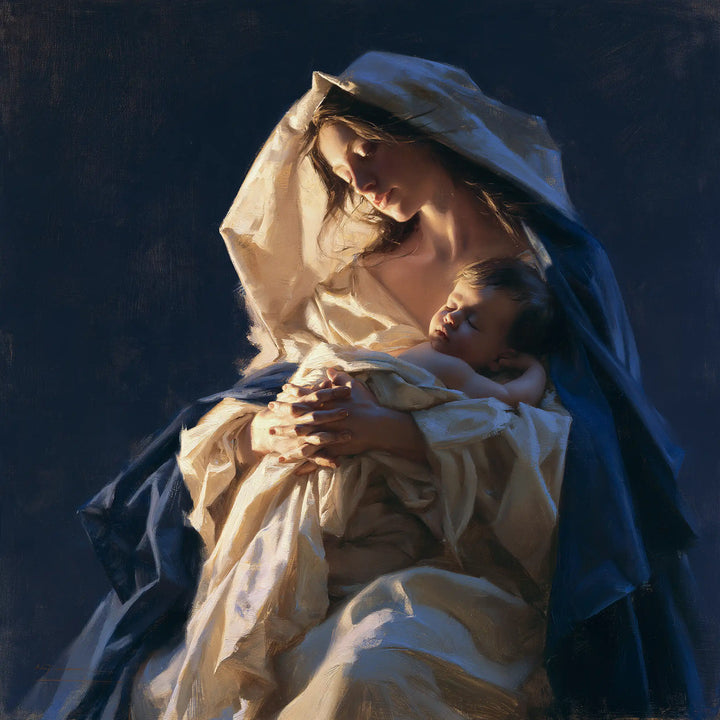 The Virgin and Child — The Lowered Gaze into the Luminous Hollow