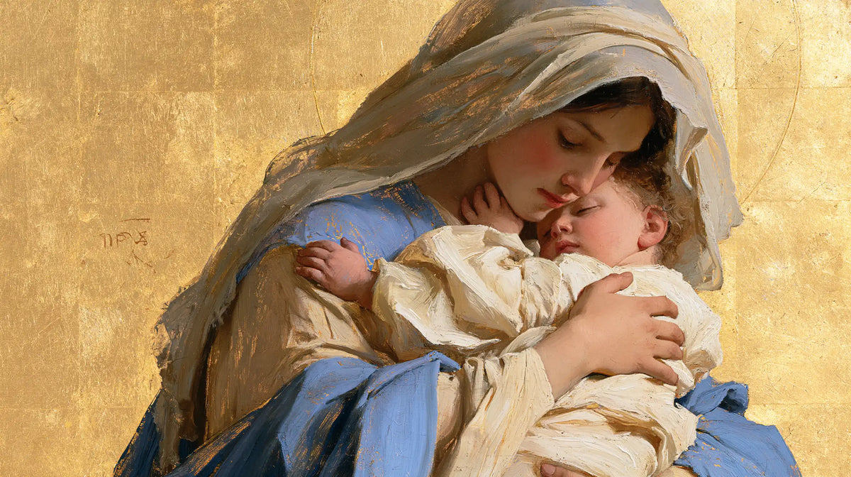 The Virgin and Child — A Kiss Within the Pearly-Grey Veil