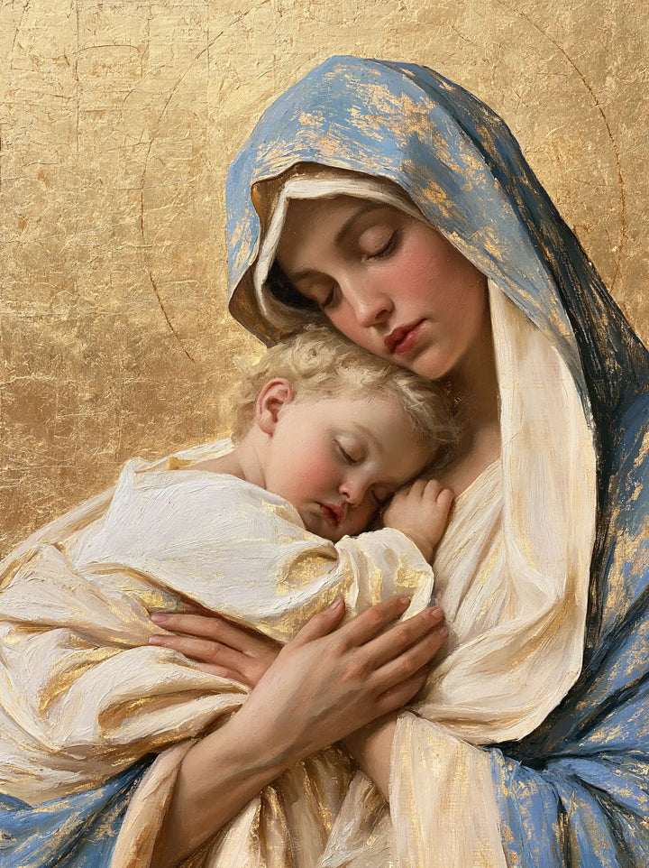 Virgin Mary and Child Jesus - Sacred Gold · Portrait n° 20