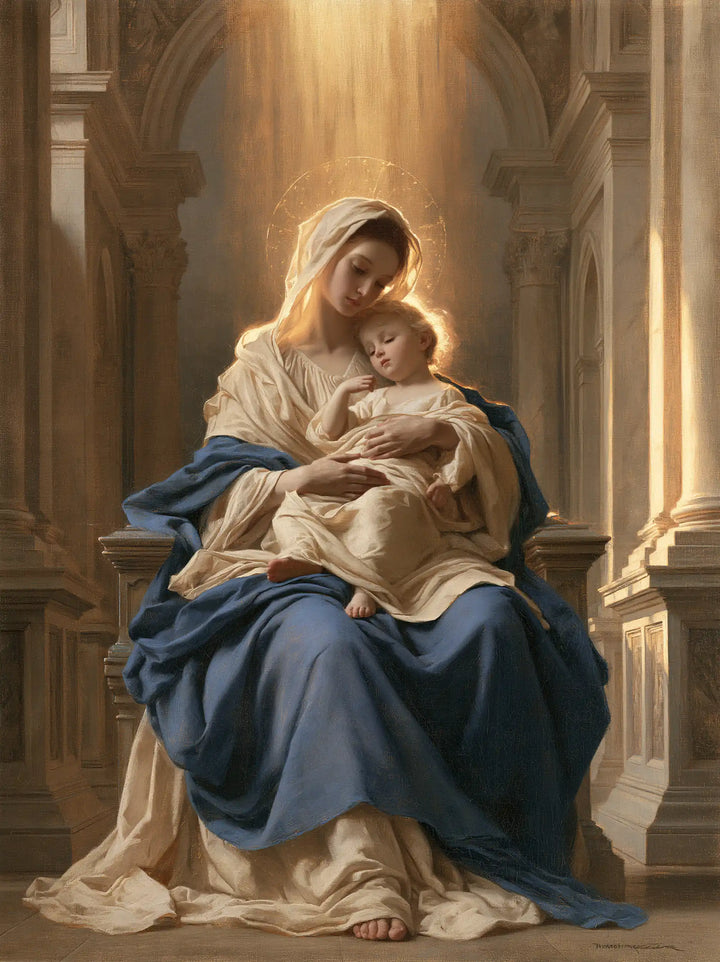 Virgin Mary and Child Jesus - Sacred Monumental View · Portrait n° 30