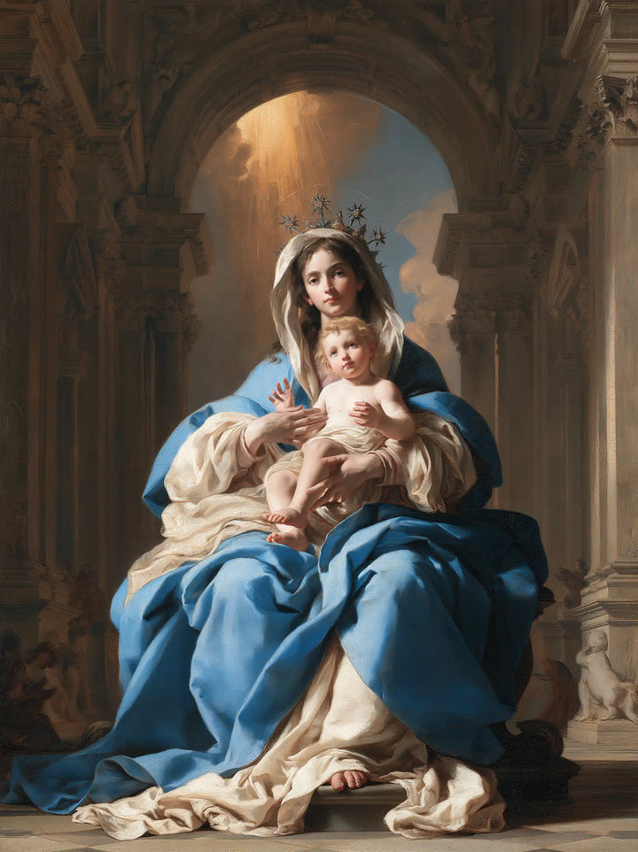 Virgin Mary and Child Jesus - Sacred Monumental View · Portrait n° 32