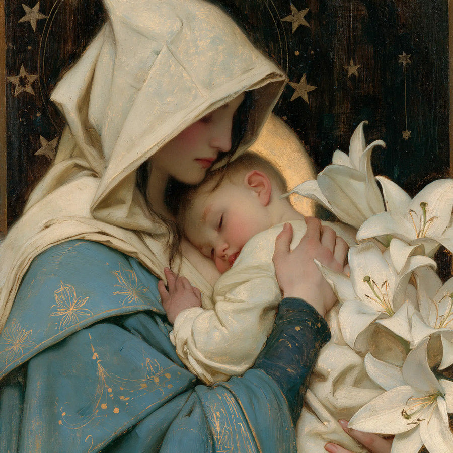 Virgin Mary and Child Jesus - Symbolist · Square n° 4