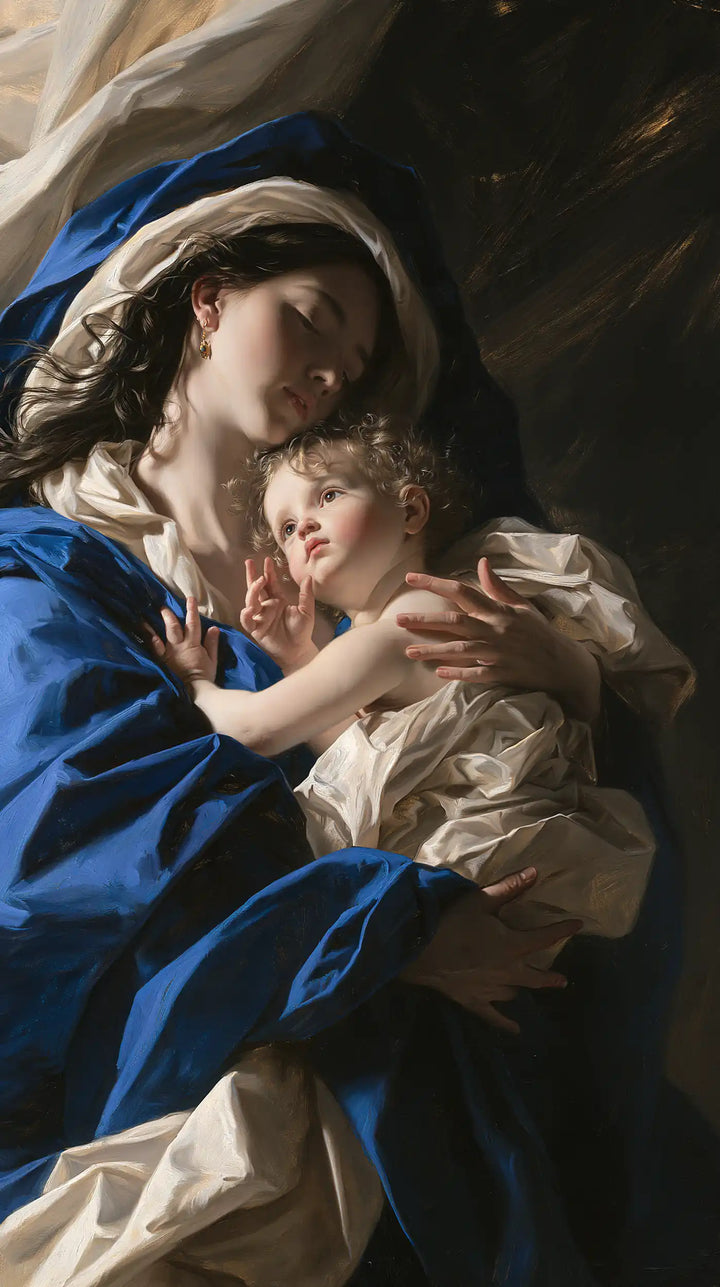 Virgin Mary and Child Jesus - Theatrical Baroque · Portrait n° 12