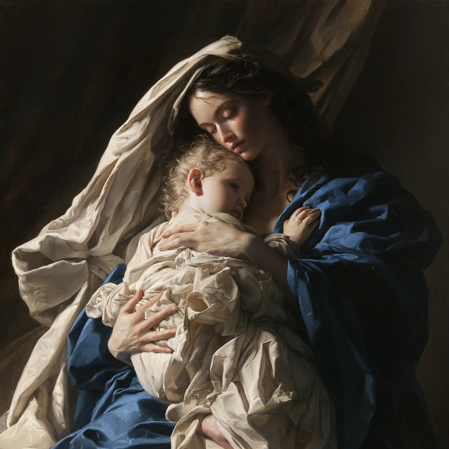 Virgin Mary and Child Jesus - Theatrical Baroque · Square n° 1